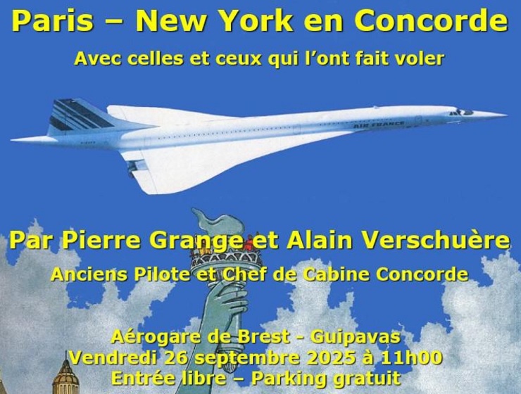 26 Septembre 2025 : Paris - New York en Concorde sur Brest 