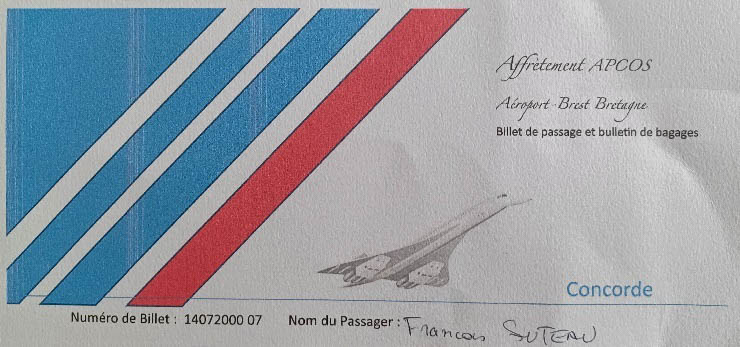 26 Septembre 2025 : Paris - New York en Concorde sur Brest 