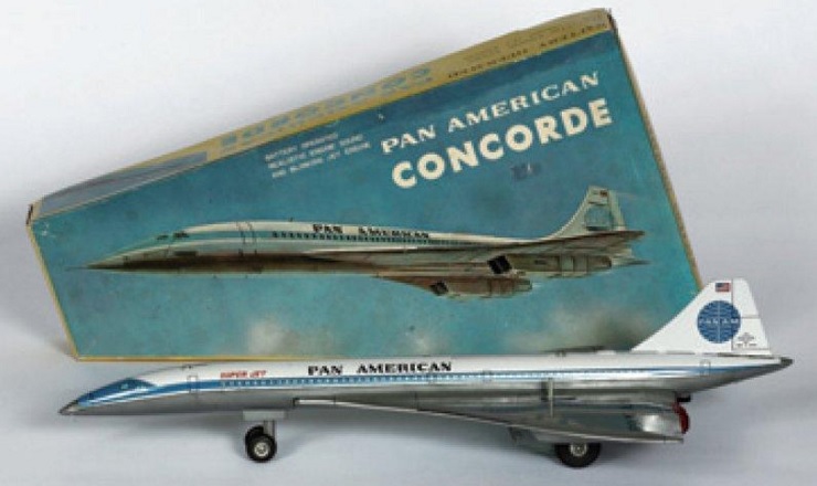 Jouet Concorde en tôle PAN AM