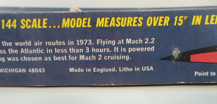 Maquette MPC Concorde Braniff International (1/144)