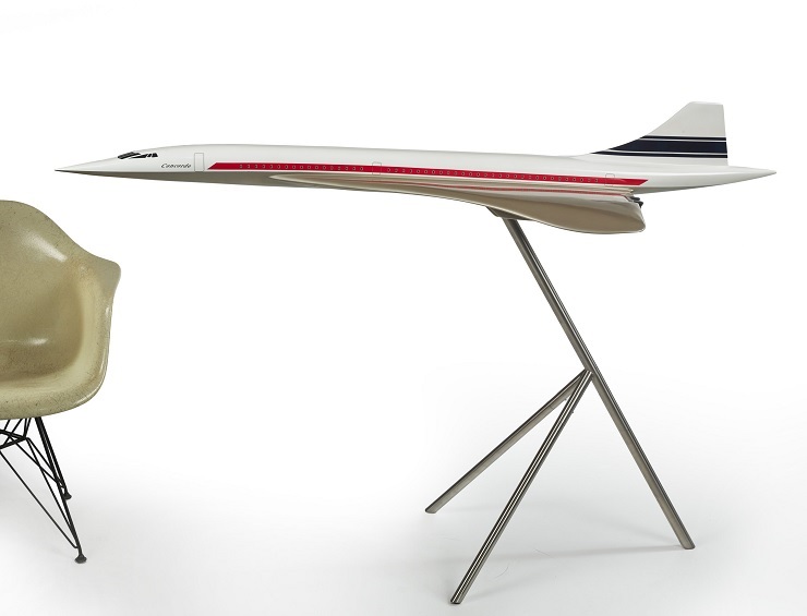 Grande maquette prototype Concorde ailes grises (1/36)