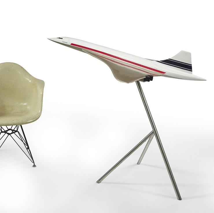 Grande maquette prototype Concorde ailes grises (1/36)