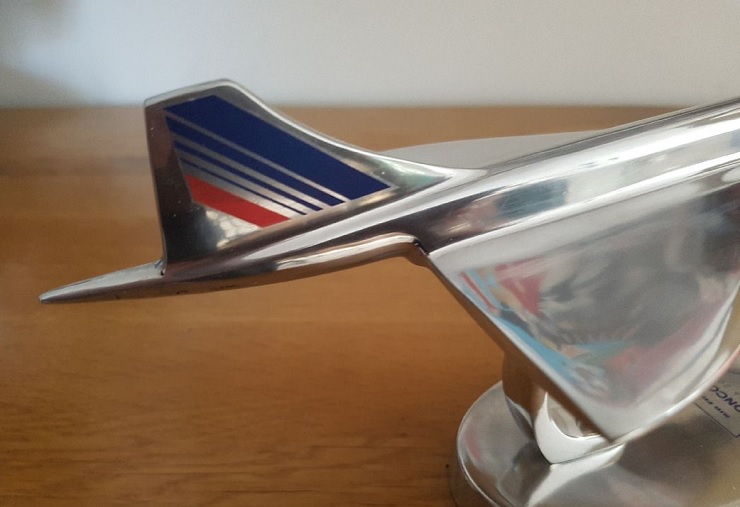Maquette Concorde chromée