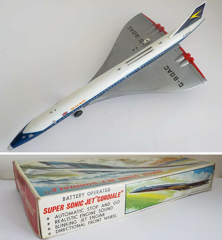 Jouet Concorde en tôle G-BOAC (1/150ème)