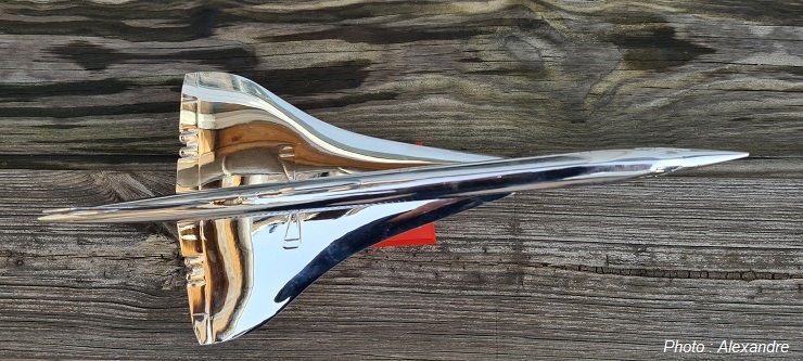 Maquette Concorde chromée