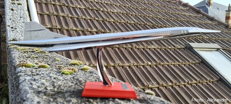 Maquette Concorde chromée