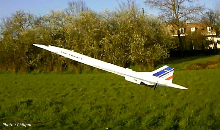 Maquette volante de Concorde Air France (échelle 1/31)