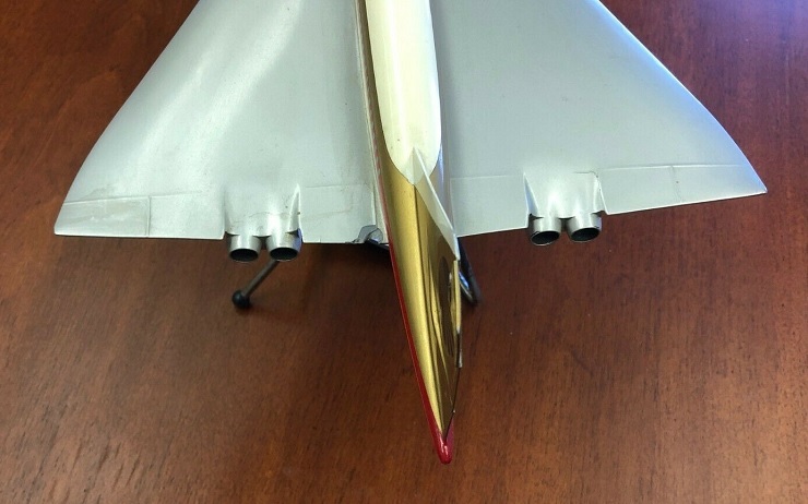 Maquette Concorde Continental Airlines de 1966 (échelle 1/100)