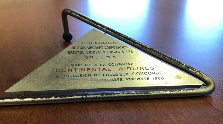 Maquette Concorde Continental Airlines de 1966 (échelle 1/100)