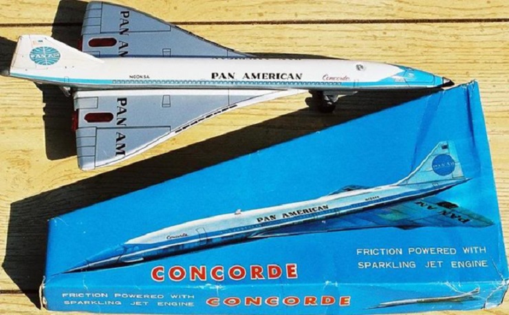 Jouet Concorde en tôle PAN AM (32 cm)