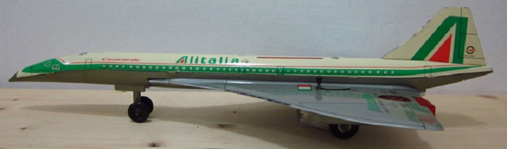 Jouet Concorde en tôle "Alitalia" 