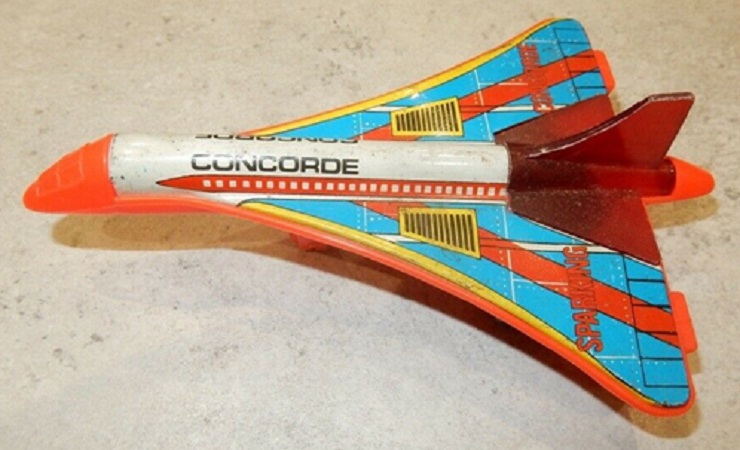 Jouet Concorde en tôle SST (Dérive rouge)