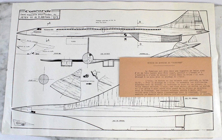 Maquette volante de Concorde F-WTSS - Model Kit - (Années 70)