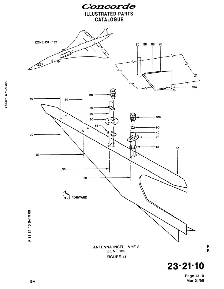Fuselage : Antenne VHF2 (Glide Antenna)