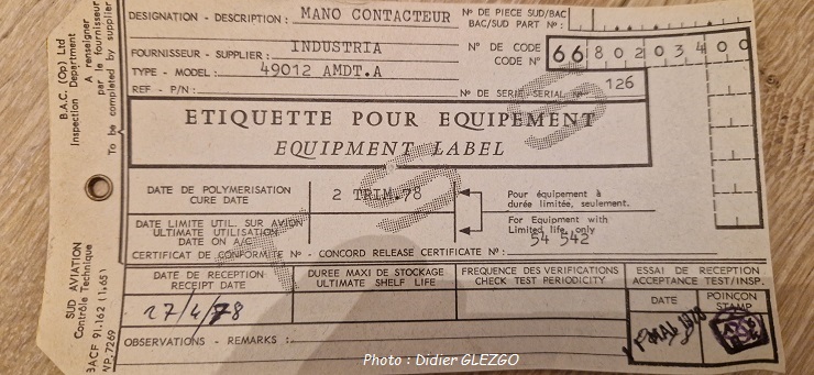 Fuselage : Mano-Contacteur
