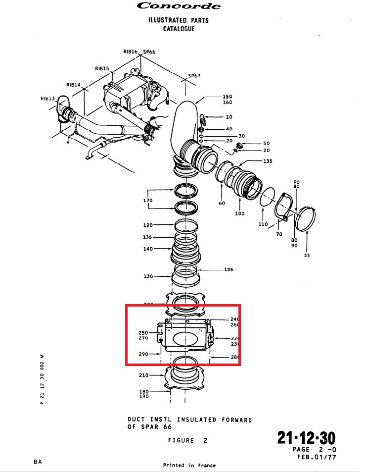 Nacelle : platine support conduite (Air conditionné)