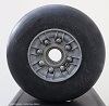 Trains : Pneu et jante de roulette arrière (KLEBER Tail Wheel)