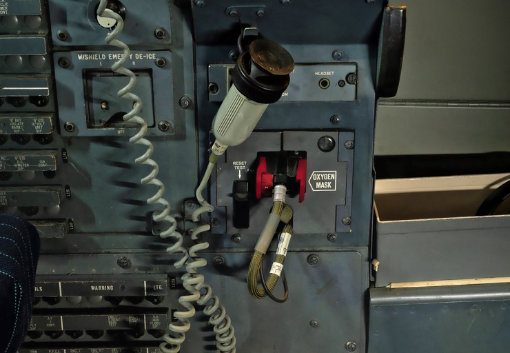 Masque à oxygène équipage