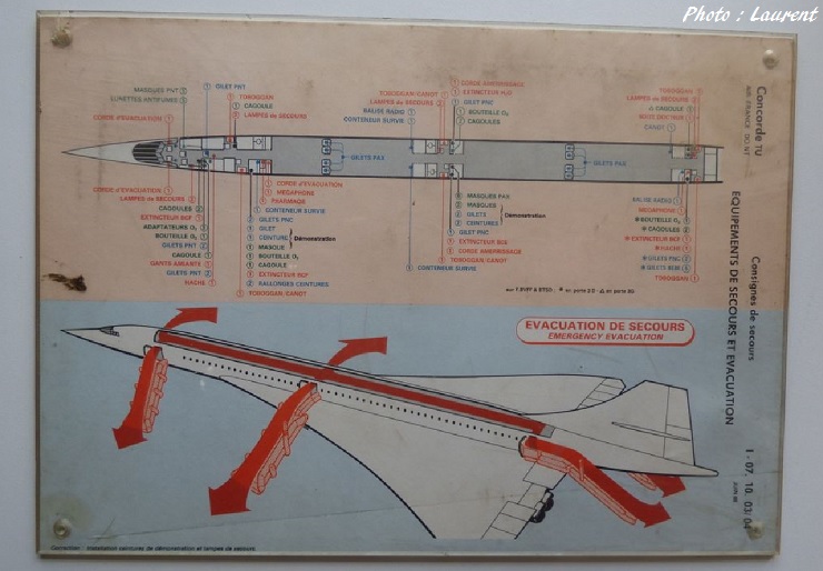 signalétique évacuation Concorde