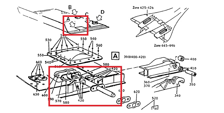 Nacelles : Verrou de Capot et sa clé Indicateur Pression Réservoir (Rotary Latch)