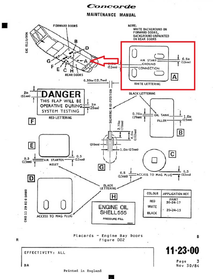Nacelle : Trappe de connexion Air au sol (Air Start Ground Connection)
