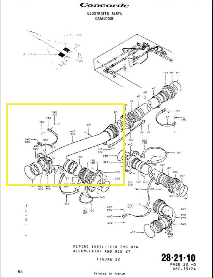Réservoir - Raccord tuyauterie Kéro vers une des nourices (Piping feed)