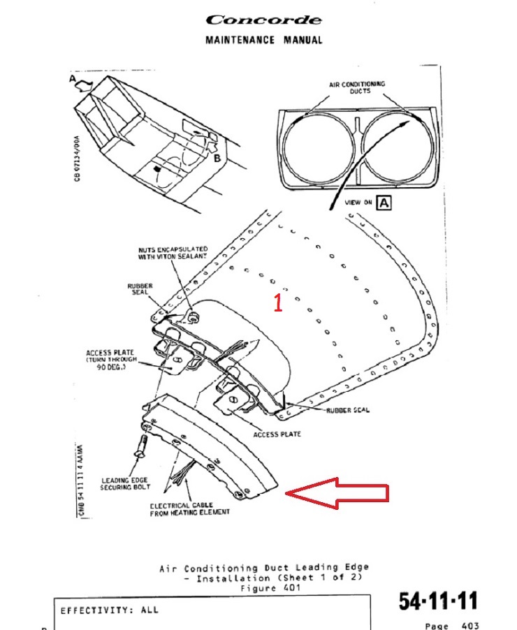 Bord d'attaque entrée conditionnement d'air (Air Conditioning Intake Leading Edge)