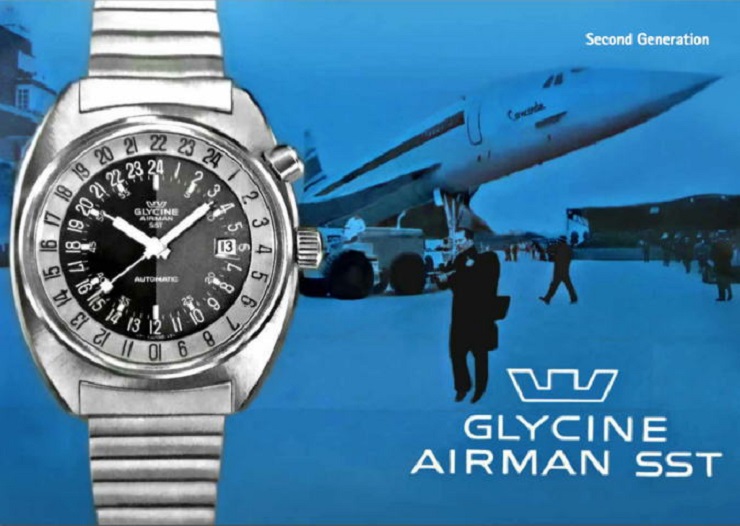 GLYCINE AIRMAN SST 12 cadran noir