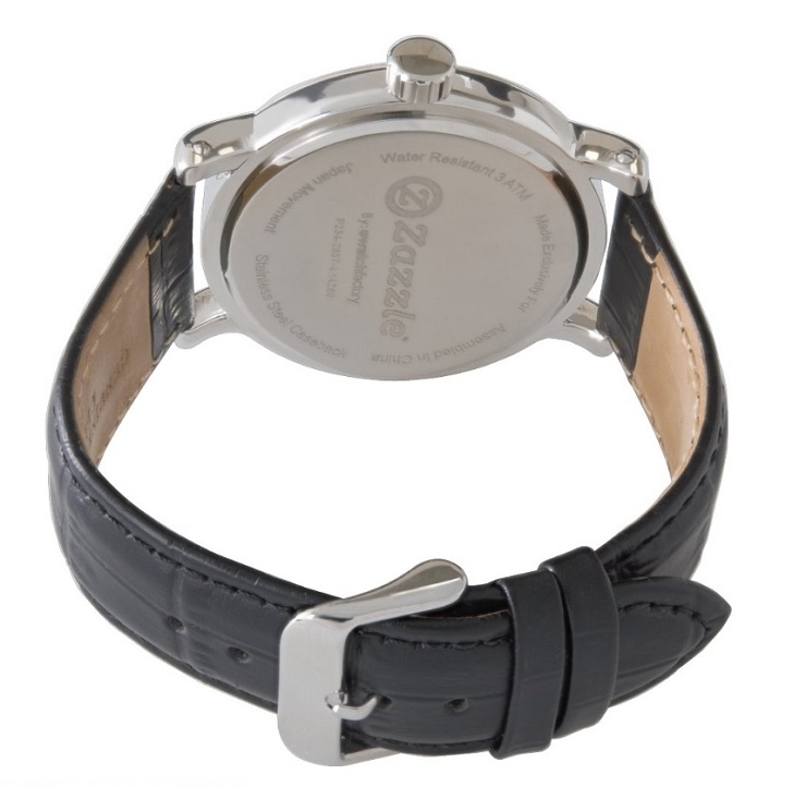 Montre Zazzle (N°44) - Cuir Vintage noir