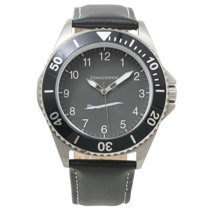 Montre Zazzle (N°46) - Cuir noir 