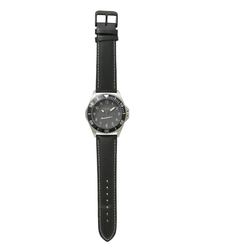 Montre Zazzle (N°46) - Cuir noir 