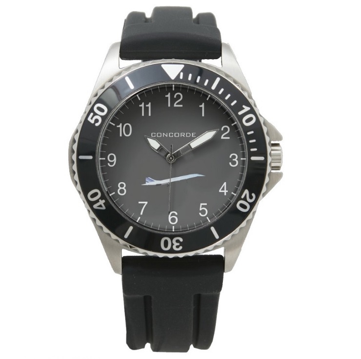 Montre Zazzle (N°47) - Acier inoxydable caoutchouc noir