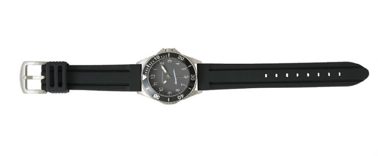 Montre Zazzle (N°47) - Acier inoxydable caoutchouc noir