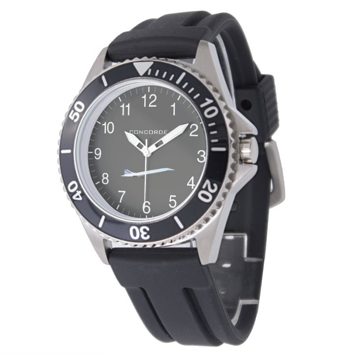 Montre Zazzle (N°47) - Acier inoxydable caoutchouc noir