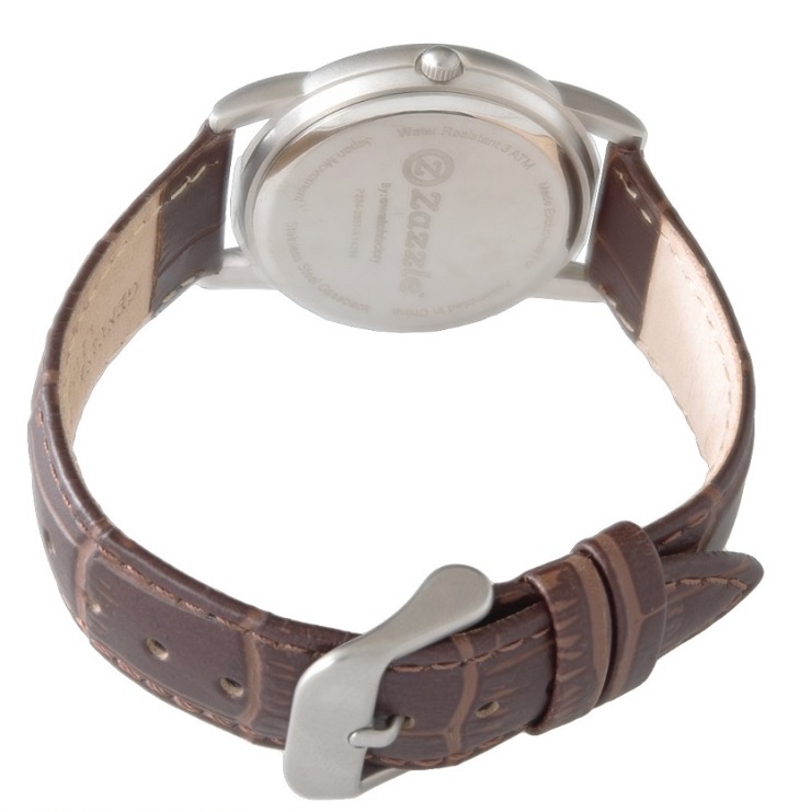 Montre Zazzle (N°49) - Classique cuir marro
