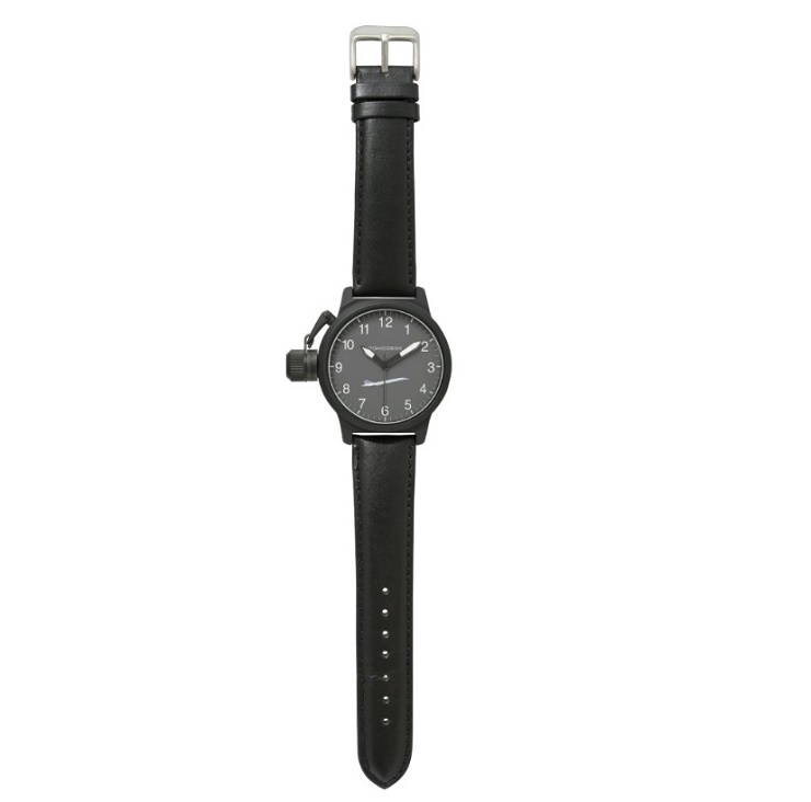 Montre Zazzle (N°50) - Protège-couronne cuir noir 