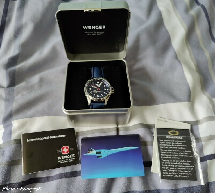 Montre WENGER Concorde (Premier vol commercial en 1976)
