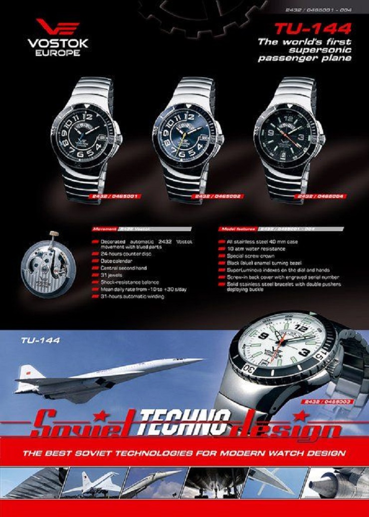 Montre Vostok Europe TU-144