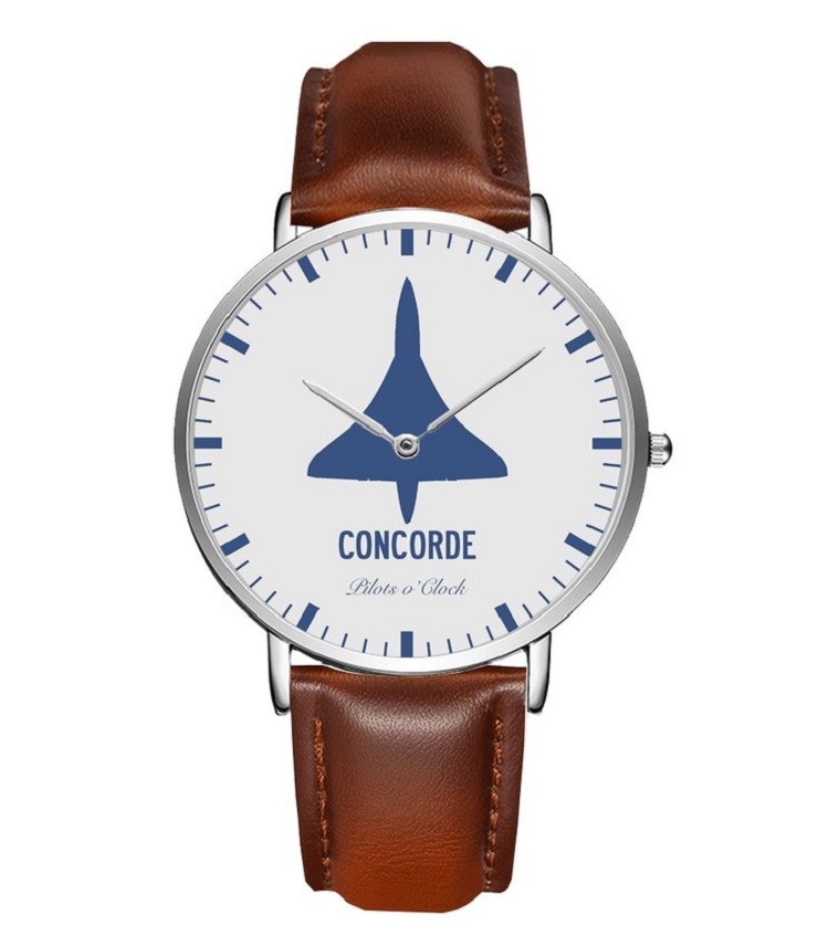 Pilots o'clock (Argent - bracelet nylon noir)