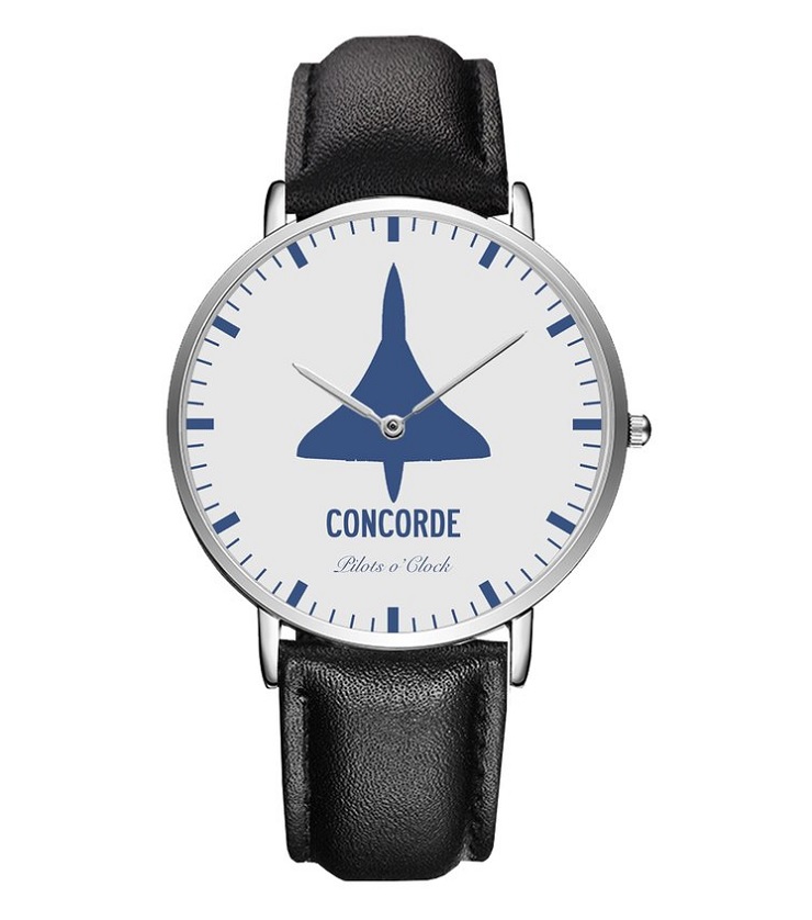 Pilots o'clock (Argent - bracelet nylon noir)
