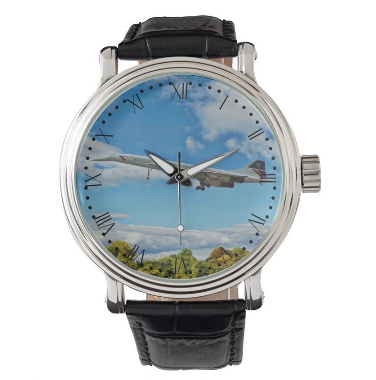 Concorde on Finals - Roman dial Watch