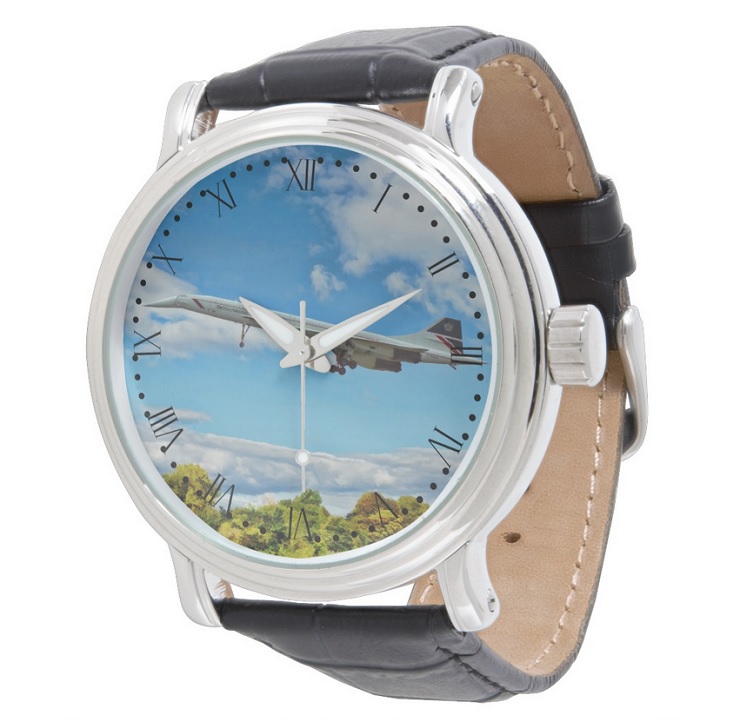 Concorde on Finals - Roman dial Watch