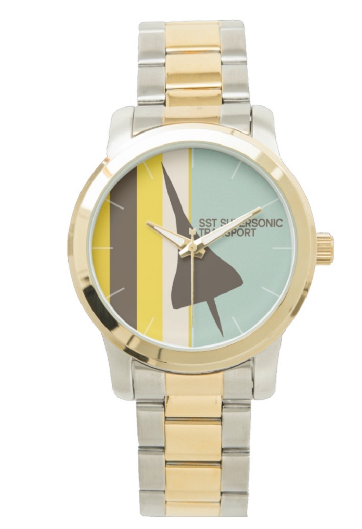 Retro Super Sonic Transport Airplane Oversized Two-Tone