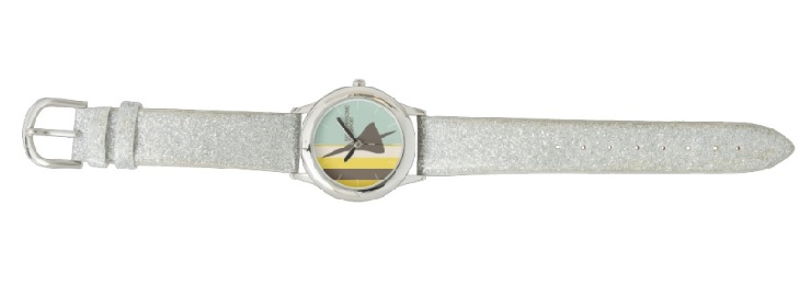 Zazzle30 - Retro Super Sonic Transport Airplane / Kids paillettes d'argent