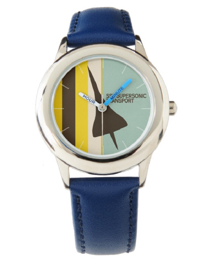 Retro Super Sonic Transport Airplane / Kids bracelet bleu