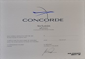 Certificat Concorde - Air France / Air Loisirs Services