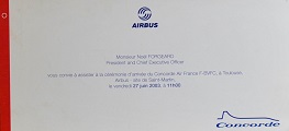 "Invitation Airbus - Autour de Concorde"
