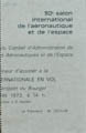 30ème salon aéronautique du Bourget 1973