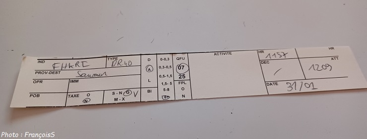 31 Janvier 2023 : Vol vers Saumur en Robin DR401-120 